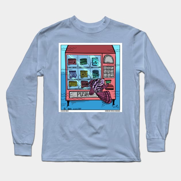 Tropical Fish vending machine Long Sleeve T-Shirt by Airbrush World